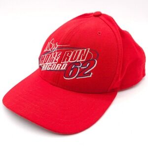 New Era Single Season‎ Home Run Record 62 Hat Cap Snapback Red Mark McGwire USA